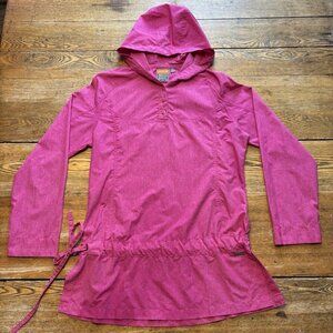 Merrell Ainsley Tunic Cinched Pink Long Sleeve Hoodie Womens M Lightweight Upf30
